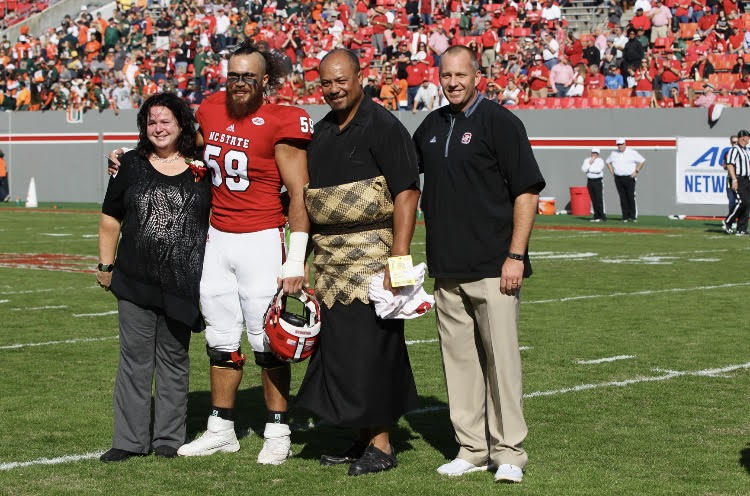 Sione, parents and coach